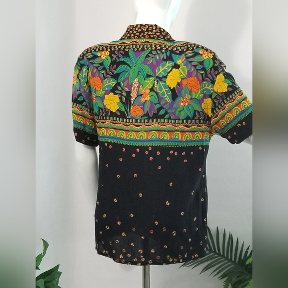 Vintage CAROLE LITTLE Petites - Women's TOP - SMALL - Picture 5 of 7